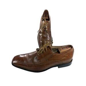 Stacy Adams Vintage Mens Brown Size 13 M Leather Apron Toe Dress Shoes